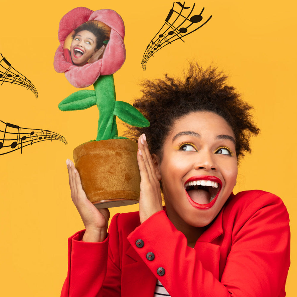 Custom Photo Dancing Plant Recording Music Sunflower Toy