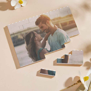 Personalized Building Brick Custom Horizontal Photo Block