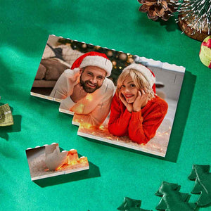 Personalized Building Brick Custom Horizontal Photo Block