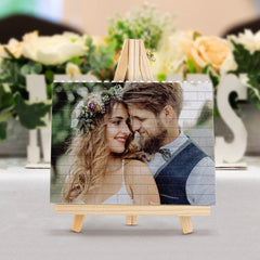 Personalised Brick Photo Block - Square Wedding Gift Building Block
