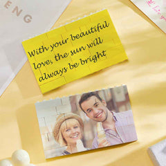 Personalized Building Brick Custom Horizontal Photo Block