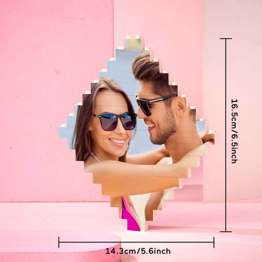 Photo Building Bricks Personalised Block Lozenge Shape