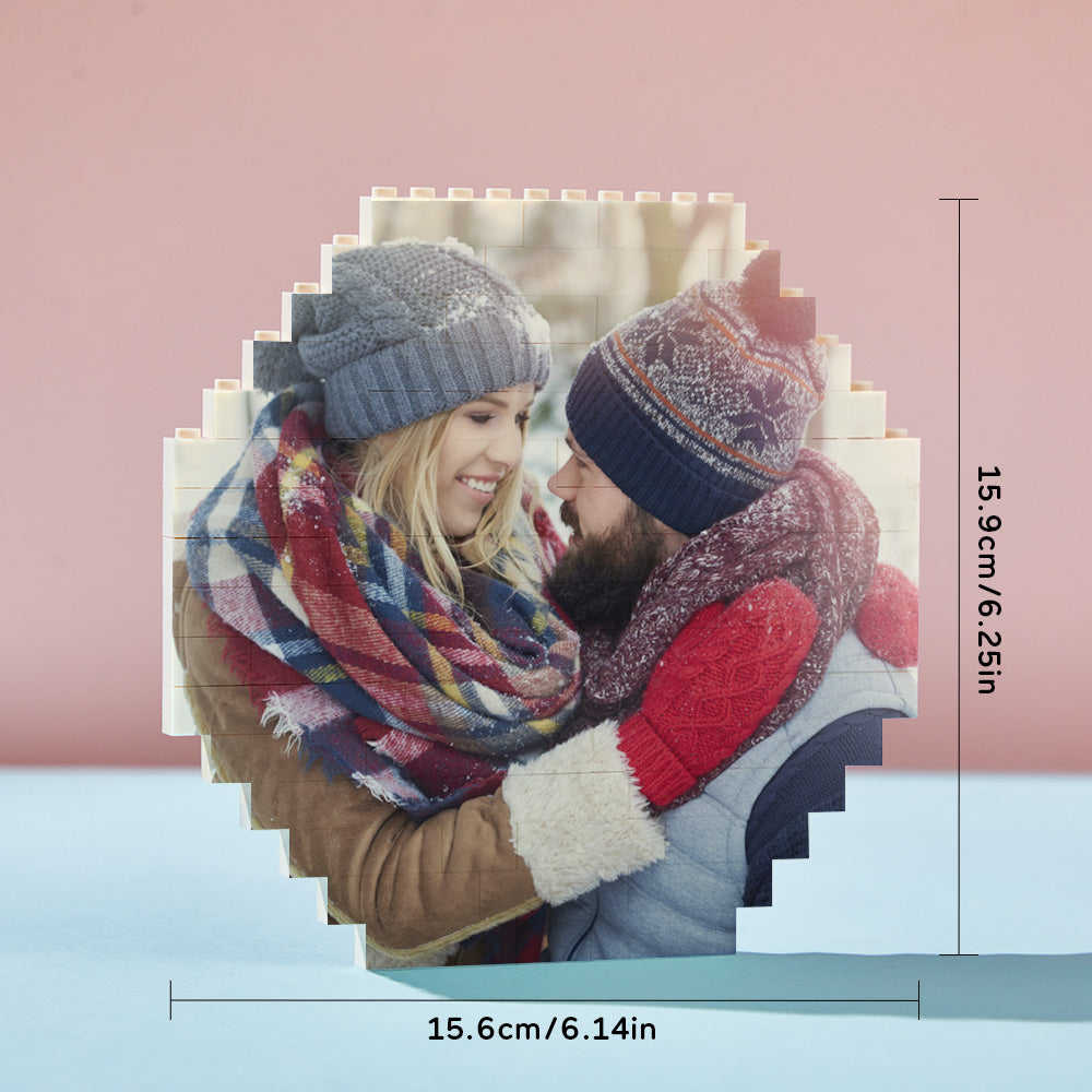 Elegant arrangement of personalised octagon photo bricks as a keepsake display – bespoke custom photo building blocks for heartfelt gifting