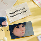 Personalised Cartoon Avatar Building Block Puzzle - Custom Horizontal Brick Toy Gift