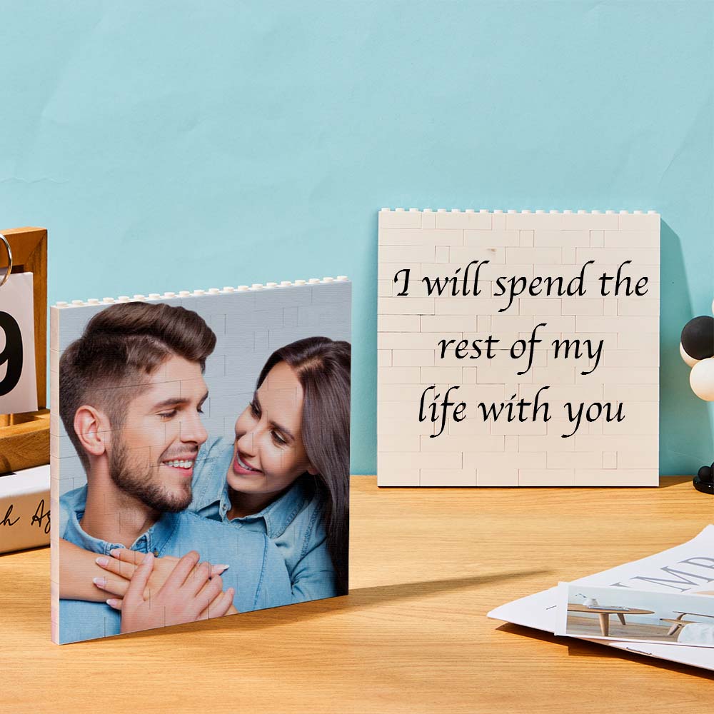 Custom square photo block puzzle in multiple sizes, perfect housewarming or anniversary gift