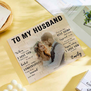 Custom Building Block Puzzle Personalized Photo Brick To My Husband