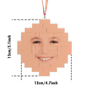 Custom Building Block Puzzle Face Building Brick Christmas Ornament