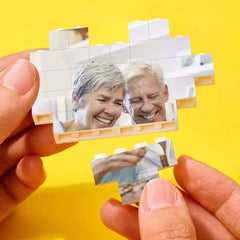 Custom Building Brick Puzzle Personalized Heart Shaped Photo Block