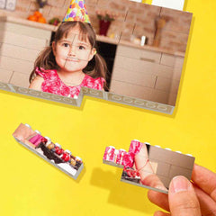 Custom Building Brick Photo Block Personalised Calendar Brick Puzzles Unique Gift