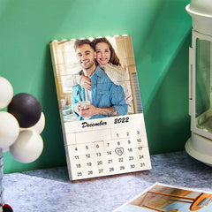 Personalised Photo Building Block Puzzle Calendar - Unique Date Reminder Gift