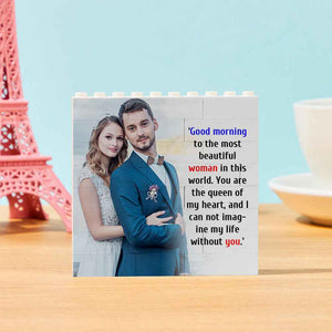 Custom Building Block Puzzle Square Photo Block Frame Gifts for Her