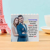 Custom Building Block Puzzle Square Photo Block Frame Gifts for Her