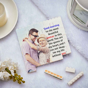 Custom Building Block Puzzle Square Photo Block Frame Gifts for Her