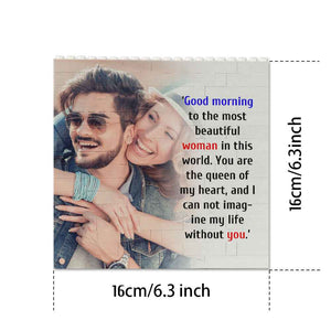 Custom Building Block Puzzle Square Photo Block Frame Gifts for Her