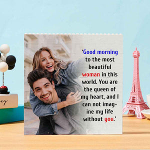 Custom Building Block Puzzle Square Photo Block Frame Gifts for Her
