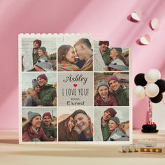 Personalised 'I Love You XOXO' Photo Building Block Puzzle | Unique Gift