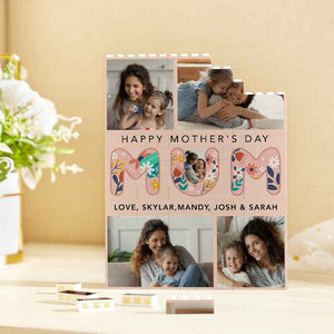 Custom Building Block Puzzle Vertical Building Photo Brick for Mum Happy Mother's Day