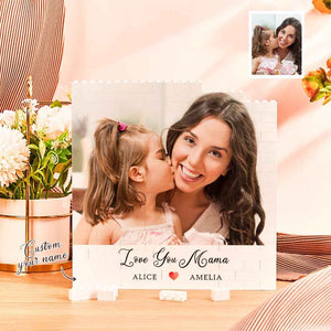 Custom Photo Building Block Puzzle Square Photo Brick Mother's Day Gift
