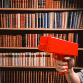 Money Shooter Toy Gun with 100 PCS Prop Cash for Parties | Fun Cannon Style Blaster