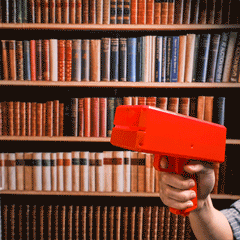 Money Shooter Toy Gun with 100 PCS Prop Cash for Parties | Fun Cannon Style Blaster