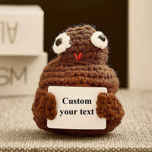Custom Text Funny Crochet Poo Plushy Desk Decor Gifts