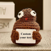 Custom Text Funny Crochet Poo Plushy Desk Decor Gifts