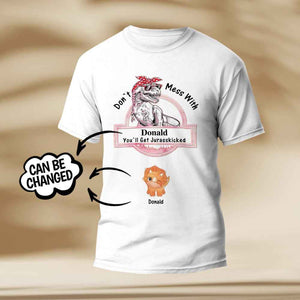 Custom Engraved T-Shirt Don't Mess With Mamasaurus Best Gifts for Mom