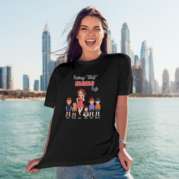 Personalised Engraved T-Shirt - Grandma Life Pretty Girl Gift Customisable Print