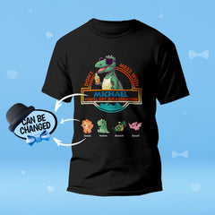 Personalised 'Don't Mess With Papasaurus' Engraved T-Shirt | Unique Dad Gift