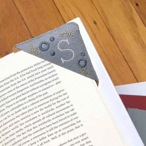 Personalized Bookmark with Initial Custom Embroidered Bookmark Gift for Book Lovers