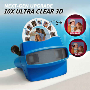 Custom 3D Viewfinder and Reel 10x Ultra-Clear 3D Upgraded Version Personalized Christmas Gifts Text and Photo Viewer with Your Own Photos