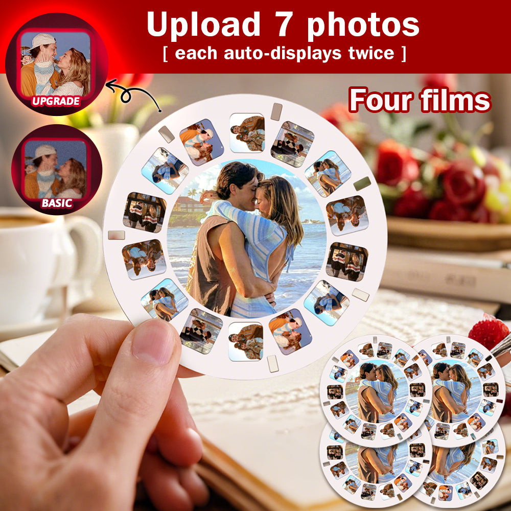 Personalised 3D Viewfinder Photo Reel Insert - Custom Engraved Upgrade Version