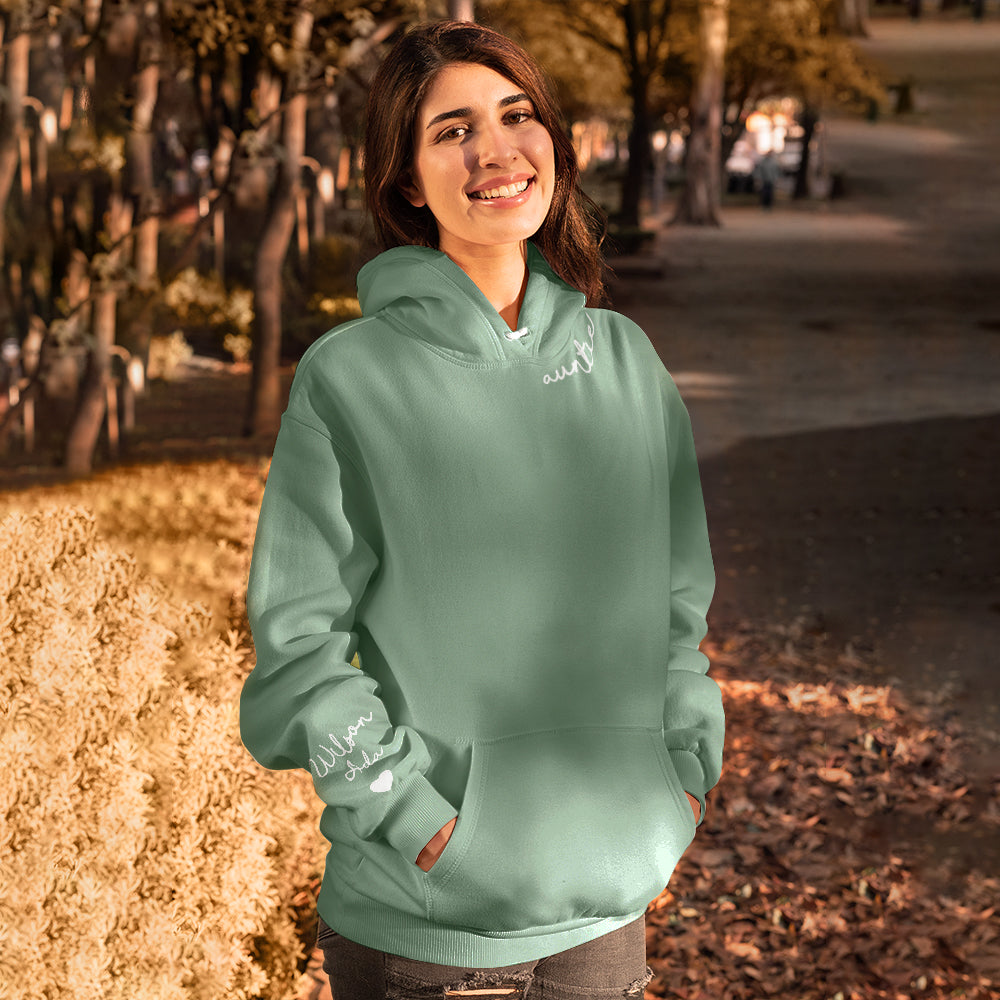 Personalised Text Hoodie - Custom Long Sleeve Sweatshirt Gift
