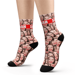Personalised Photo Socks | Custom Text & Face Socks UK