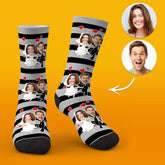 Custom Face Photo Socks | Personalised Couple Wedding Gift | UK & AU