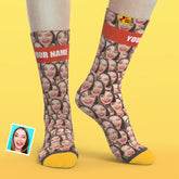 Personalised Photo Socks with Face & Name | Custom Printed Socks UK Gift