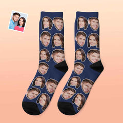 Custom Photo Thick Socks Winter Warm Couple Gifts