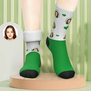 Custom Photo Thick Socks Custom Face Love Warm Gifts
