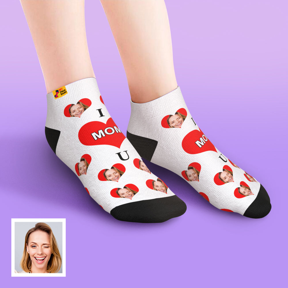 Set of personalised low-cut socks photographed to highlight softness and breathable polyester fabric for everyday comfort