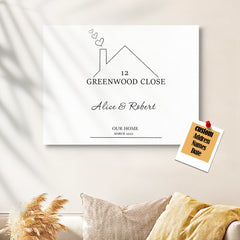 Personalised New Home Canvas Print | Custom House Warming Gift UK