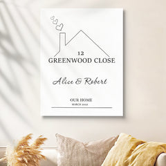 Personalised New Home Canvas Print | Custom House Warming Gift UK