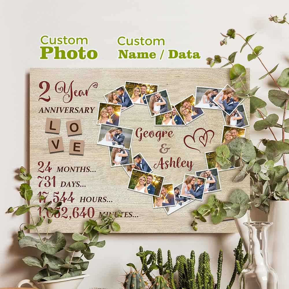 Custom Photo Text Wall Decor Anniversary Gifts