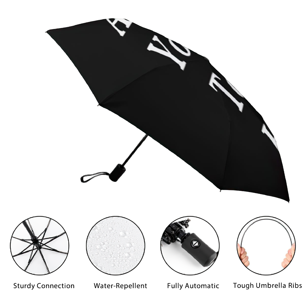 Personalised Foldable Umbrella with Custom Text | Unique Wedding & Family Gift