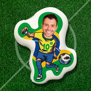 World Cup Minime Pillow Gift Custom Face Brazil, the Best Gift for Brazil Fans
