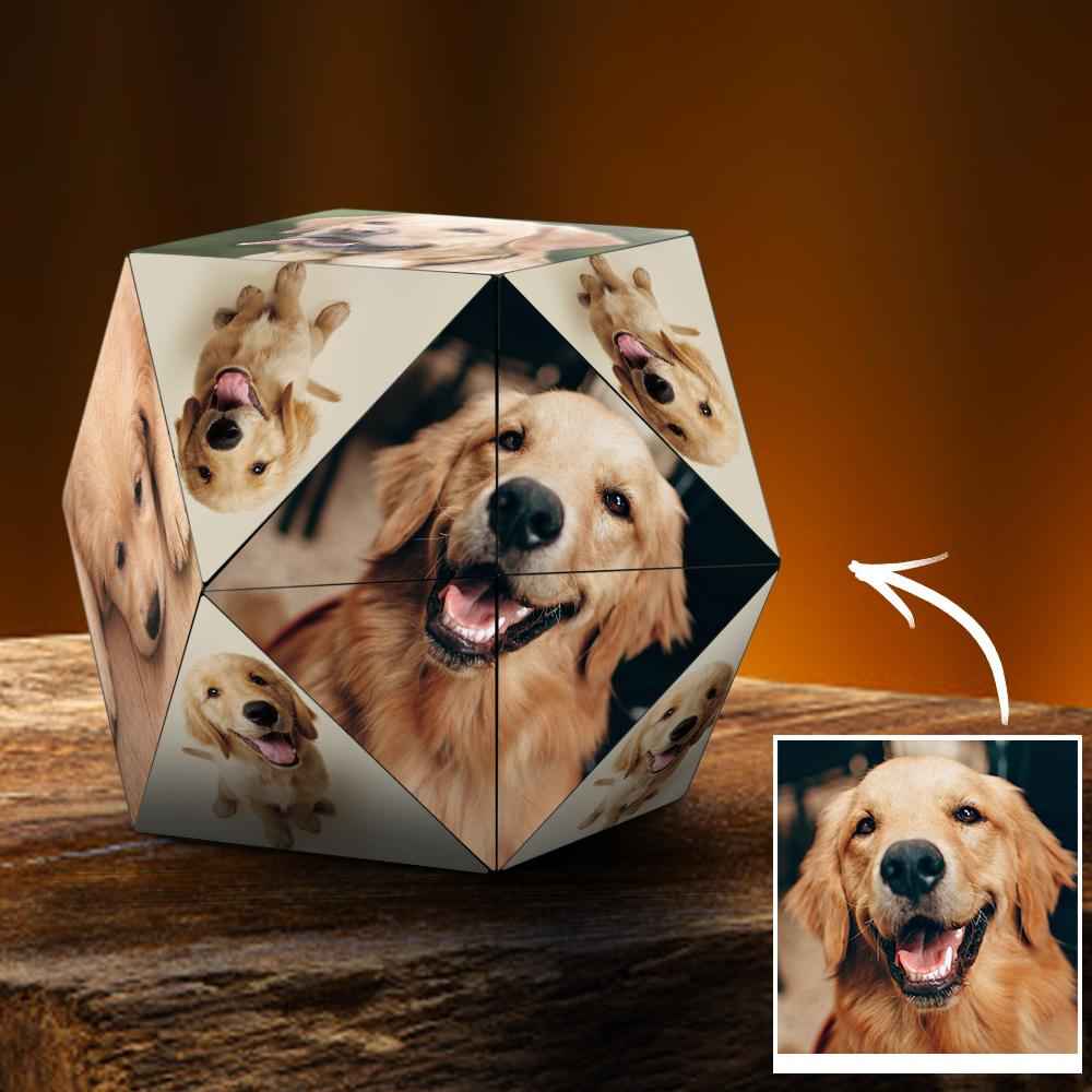 Custom Magic Cube Photo Personalized Cube Rhombic for Lovers Special Gifts for Anniversary