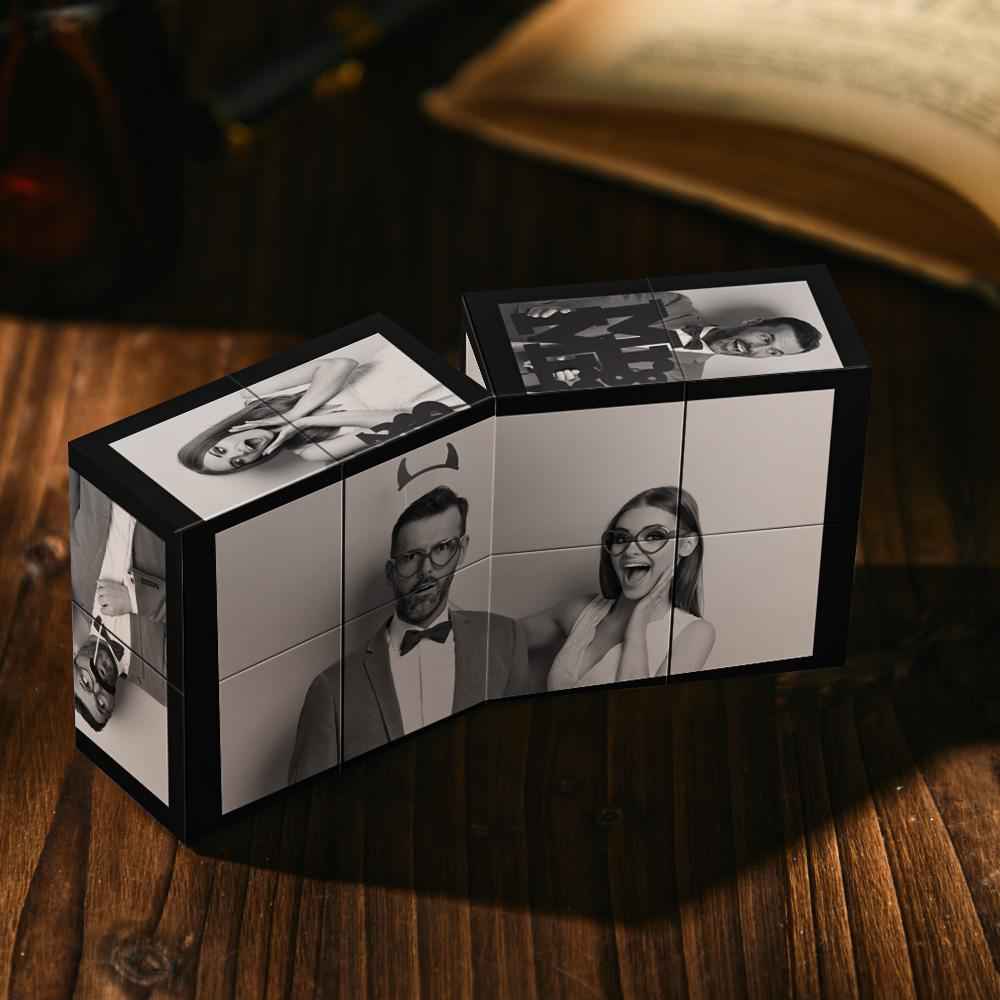 Custom Magic Cube Multiphoto Black Filter Cube Gifts for Couple