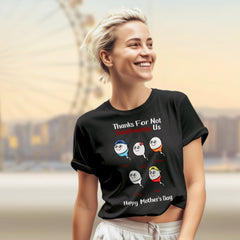 Funny 'Thanks For Not Swallowing' Custom Engraved Tadpole T-Shirt | Personalised Mum Gift