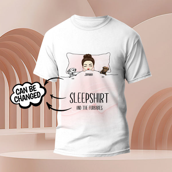 Personalised Dog Engraved T-Shirt - Custom Pet Photo Sleepshirt Gift