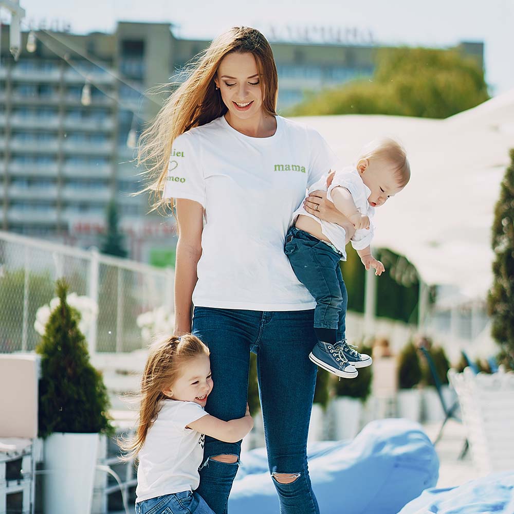 Custom Embroidered T-shirt | Personalised Mother's Day & Valentine's Gift