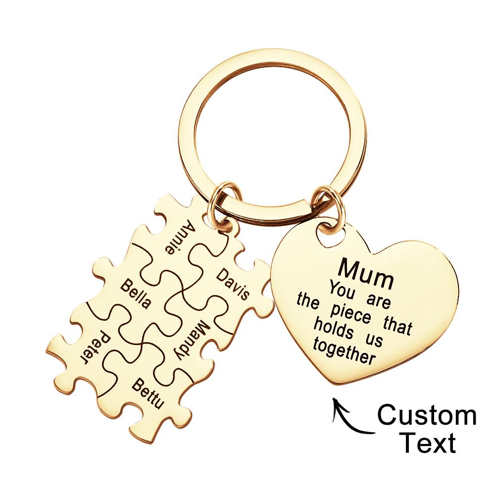 Custom heart keychain attached to a handbag to show everyday use — personalised engraved keyring lifestyle image
